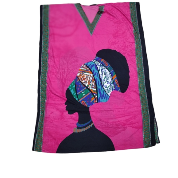 Nzami Fushia Long Goddess Caftan - Picture 3 of 5